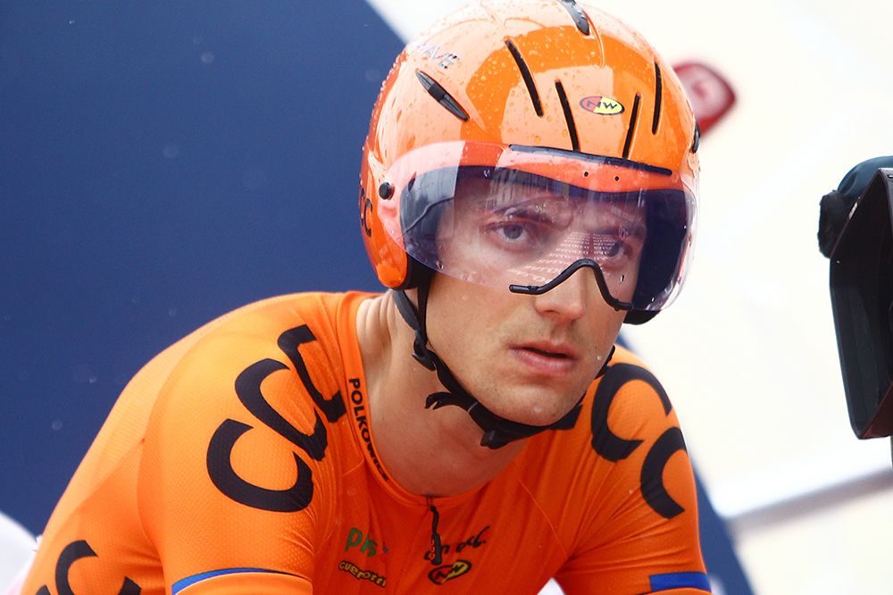 Maciej Paterski (CCC Sprandi Polkowice) gets his race face on