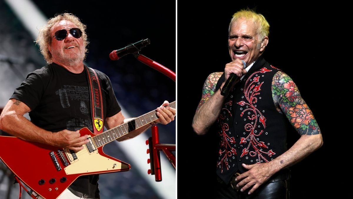 Sammy Hagar and David Lee Roth performing with their respective solo bands