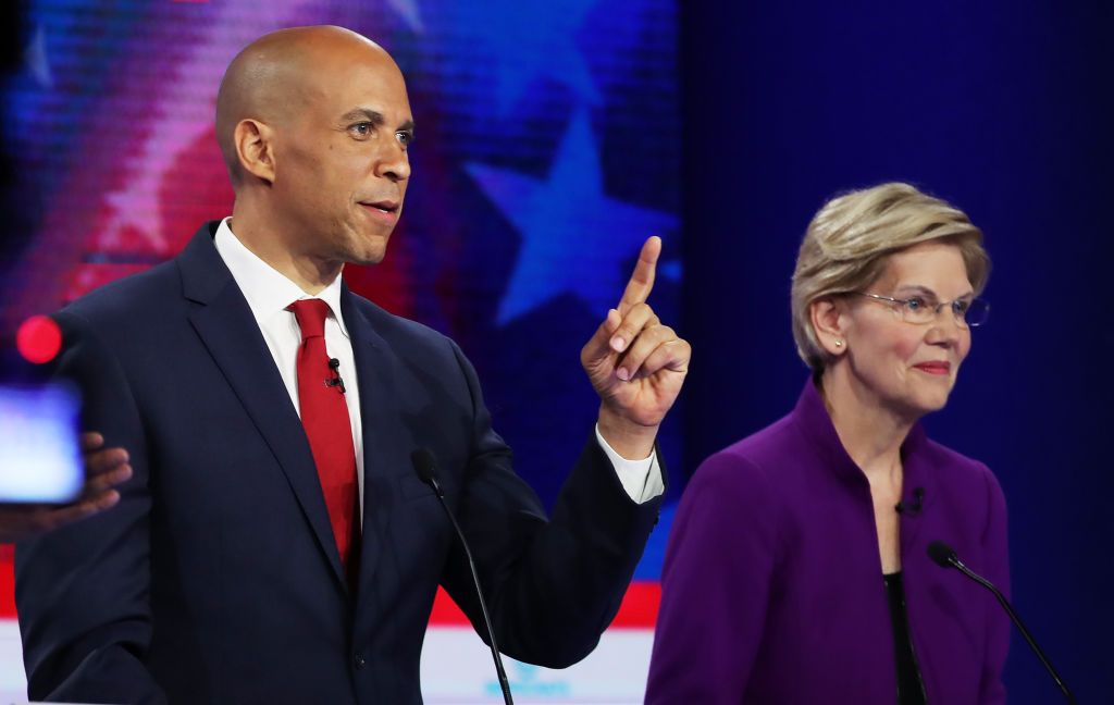 Cory Booker, Elizabeth Warren