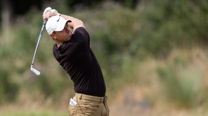 Rory McIlroy on the 10th fairway during day three of the Genesis Scottish Open.