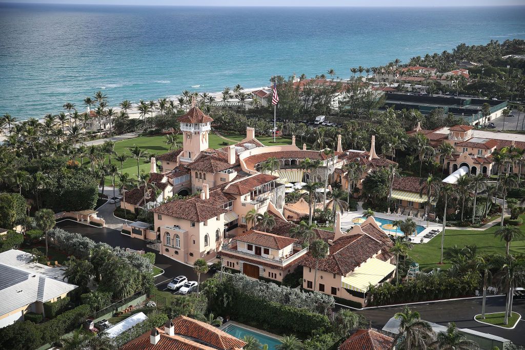 An aerial view of Mar-a-Lago.