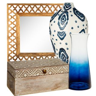 Moroccan blue homeware collection: bedroom accessories