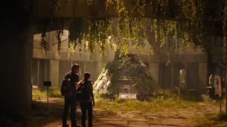 Joel and Ellie in the old museum in the trailer for The Last of Us Season 2.