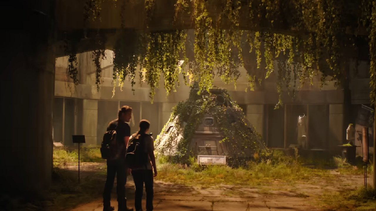 Joel y Ellie en el antiguo museo en el trailer durante la última temporada 2 de nosotros.