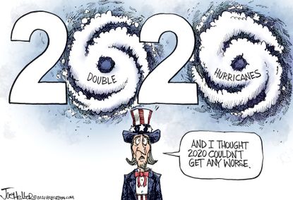 Editorial Cartoon U.S. 2020 hurricanes