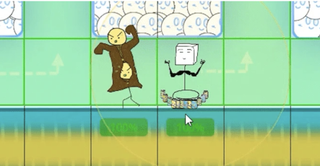 Screenshot from Punch to Defend hand-drawn game