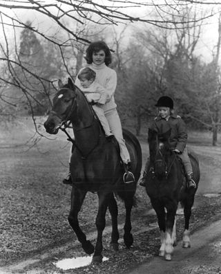 kennedys mom and kids on horses