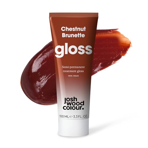 Josh Wood Hair Gloss (chestnut Brunette) - Semi-Permanent Gloss, Warm Mocha Tones Refreshes and Revives Brown Hair - Lasts Up to 6 Washes - 100% Vegan - Cream (100ml)