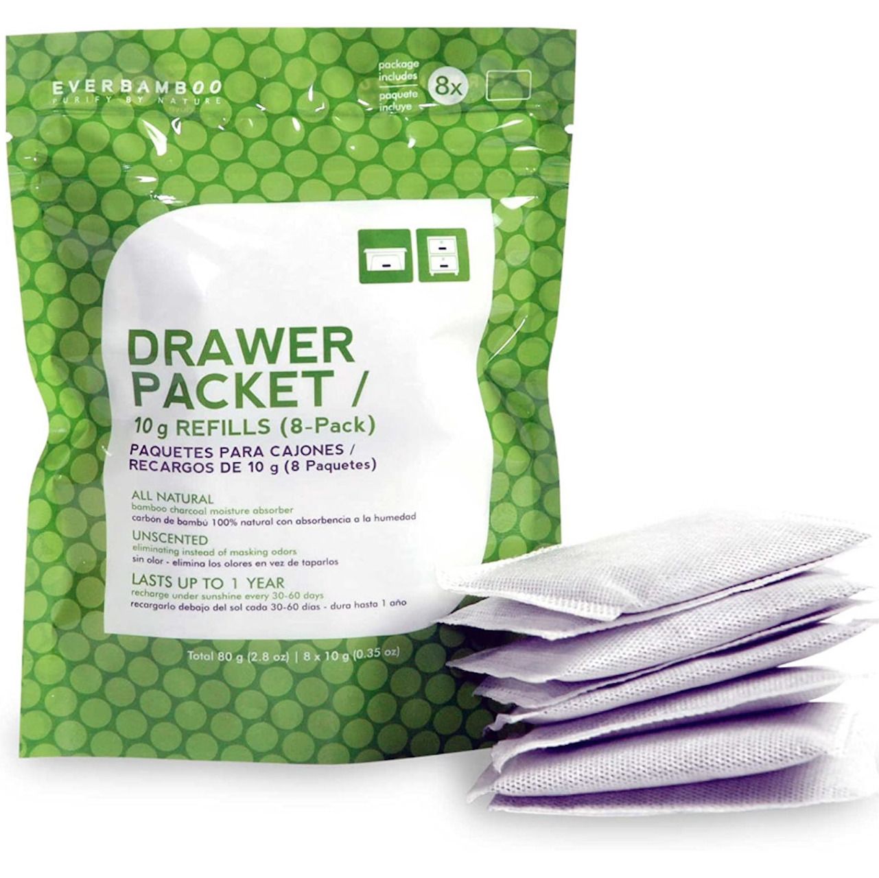 Paket laci dengan arang bambu alami