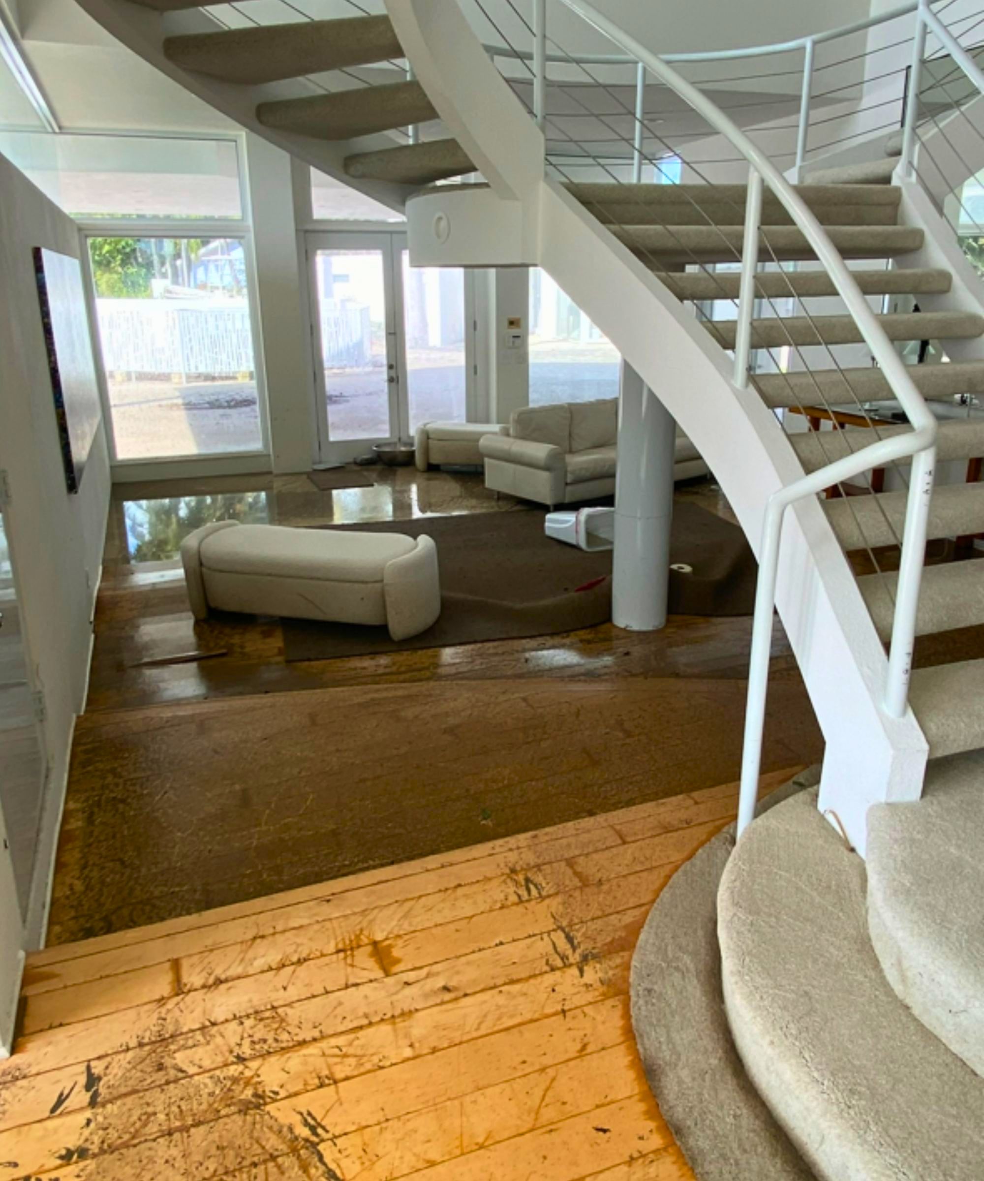 Mark Famiglia's Sarasota home shown after the hurricane