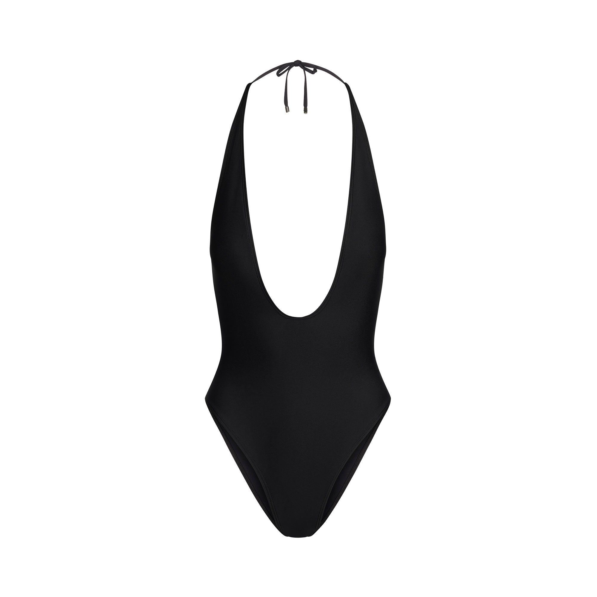 Iconic Swim Deep Plunge One Piece | Obsidian | Xxs
