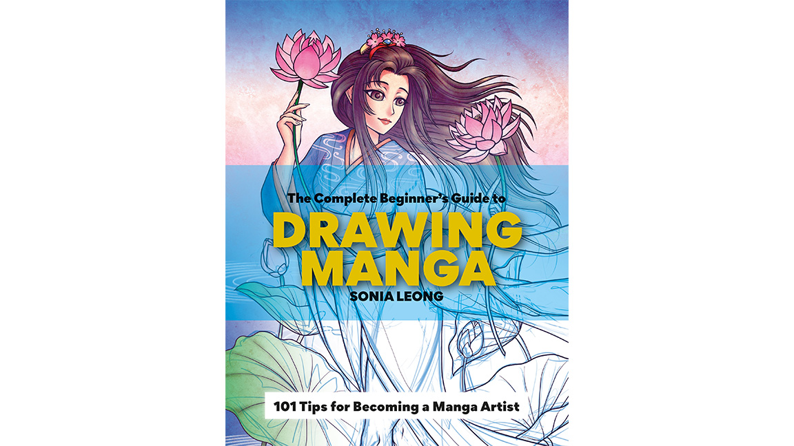 Manga taide;  kirjan kansi uudelle mangakoulutusoppaalle