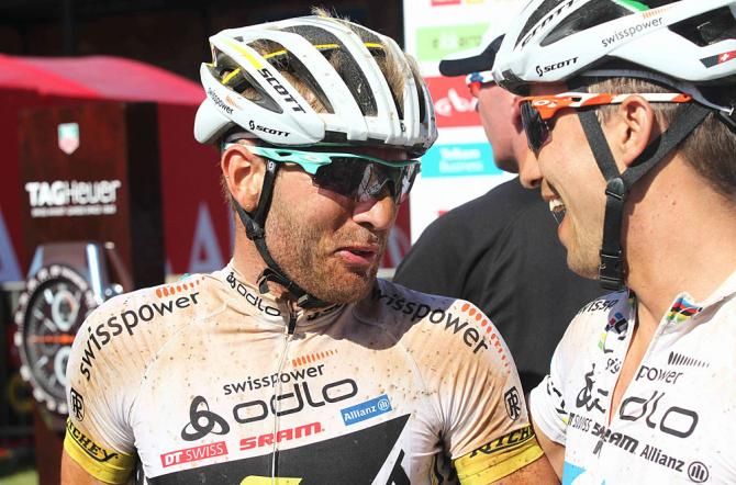 Florian Vogel and Nino Schurter of Scott-Swisspower MTB-Racing