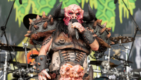 Singer Bl&ouml;thar the Berserker of GWAR performs during Riot Fest at Douglass Park on September 20, 2025 in Chicago, Illinois.