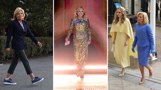 Three photos of Jill Biden