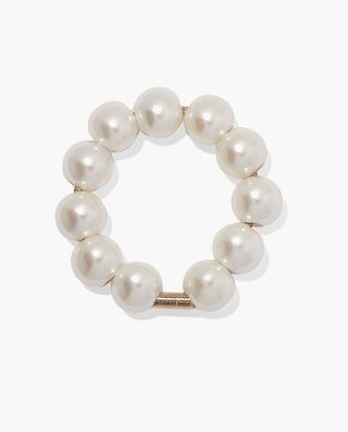 Alternative bridal accessories Henley faux pearl hair tie by Jennifer Behr