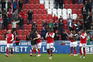Rotherham United season preview 2023/24 Rotherham United players thank the home supporters after the Sky Bet Championship match between Rotherham United and Queens Park Rangers at AESSEAL New York Stadium on March 04, 2023 in Rotherham, England.