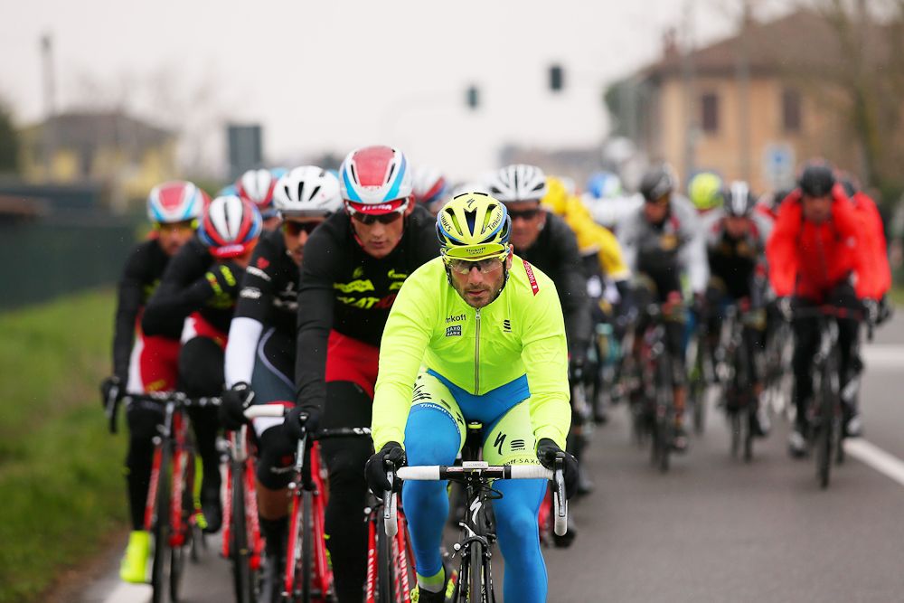 Tinkoff-Saxo on the front of the peloton at Milan-San Remo.