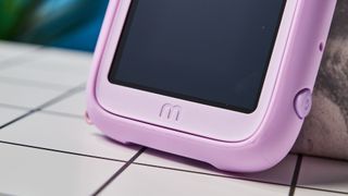 A pink myFirst Camera 50 smartphone camera for 5-12-year-olds