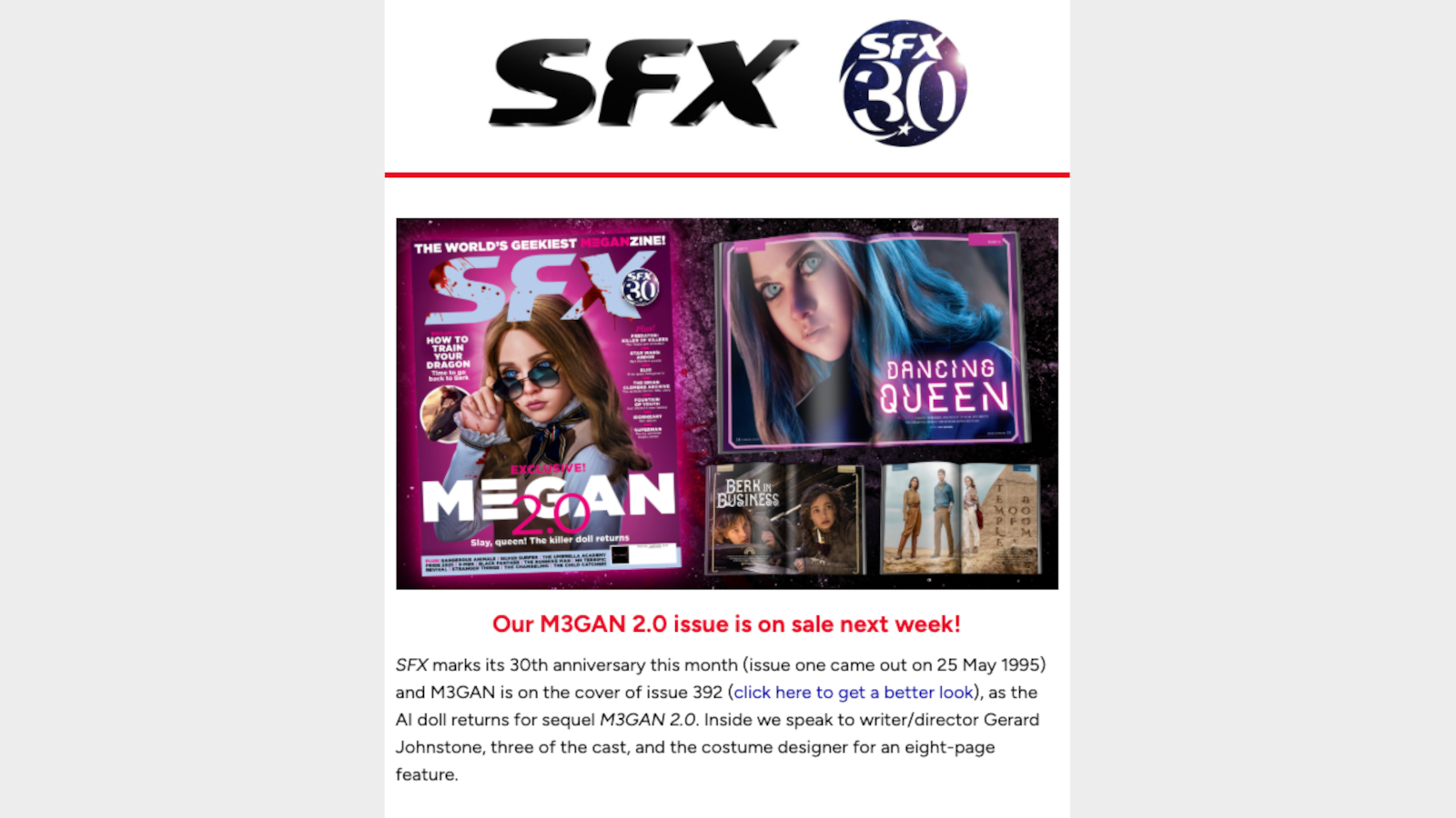 The SFX newsletter.