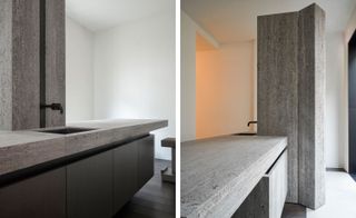 Modern grey stone kitchen worktops