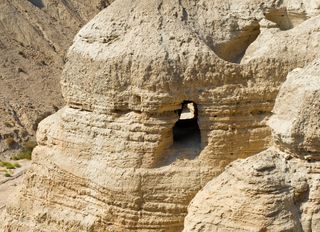 The newly deciphered Dead Sea Scroll was found in &quot;cave four&quot; (shown here), near the site of Qumran in Israel.