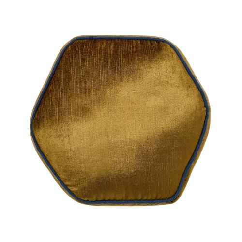 Textured Velvet Hexagon Throw Pillow