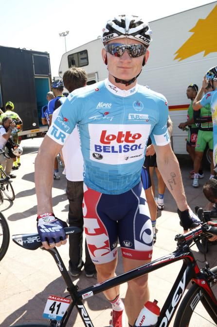Andre Greipel (Lotto Belisol) started stage 3 in the Tour of Turkey leader's jersey, but the mountain finish on tap was not his preferred terrain.