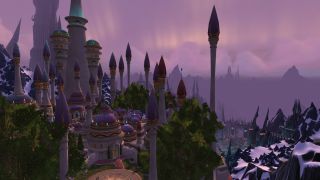 Dalaran, with Icecrown in the distance