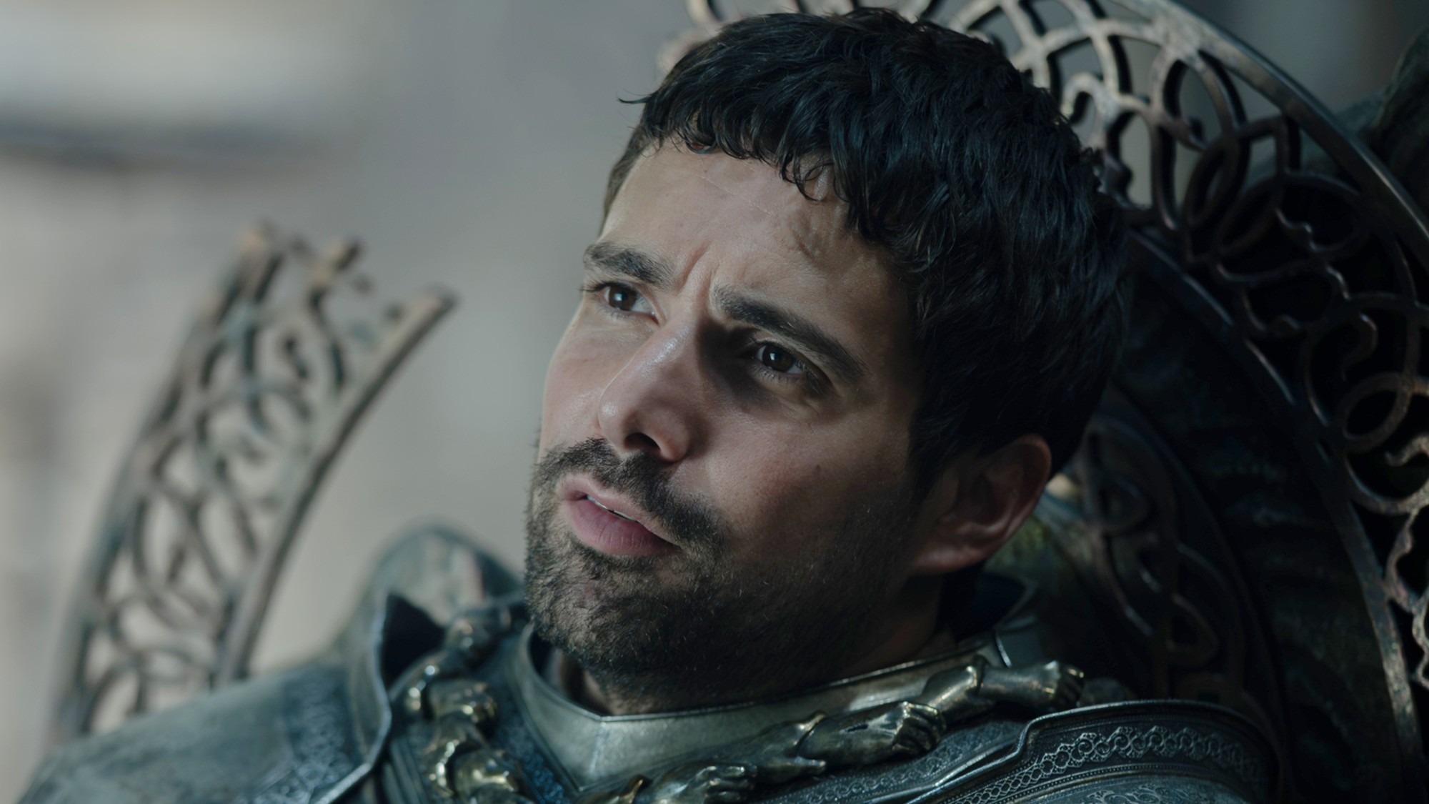 A close up of Fabien Frankel as Ser Criston Cole in House of the Dragon. 