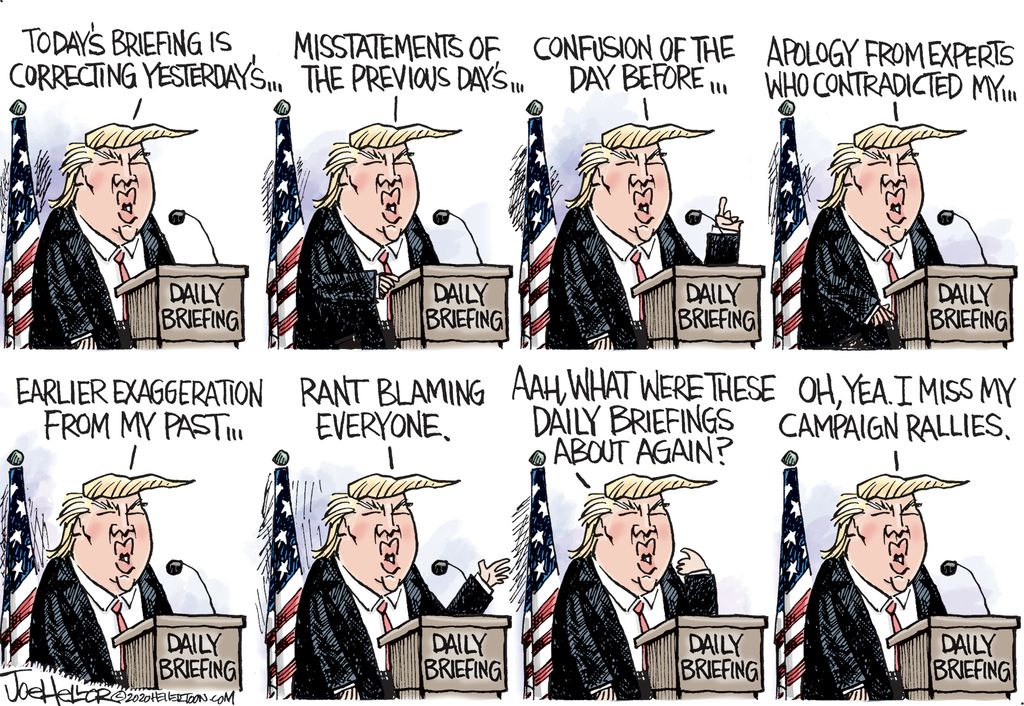 Political Cartoon U.S. Trump Coronavirus Press Briefings | The Week