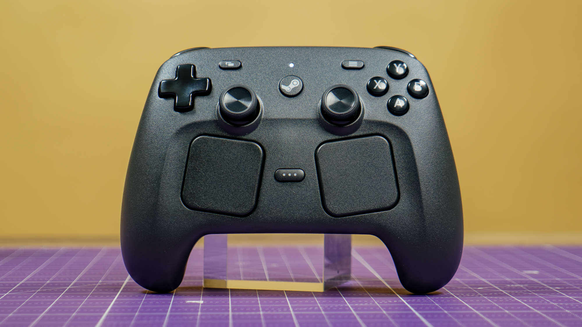 The Steam Controller on a desk.