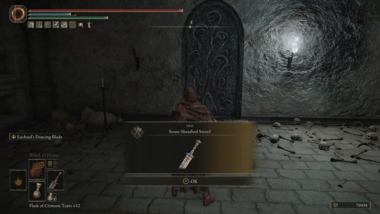 Elden Ring Stone-Sheathed Sword altar