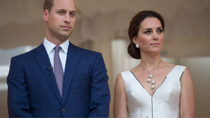 Prince William, Duke of Cambridge and Catherine, Duchess of Cambridge attend the Queen's Birthday Garden Party at the Orangeryeduring an official visit to Poland and Germany on July 17, 2017 in Warsaw, Poland.