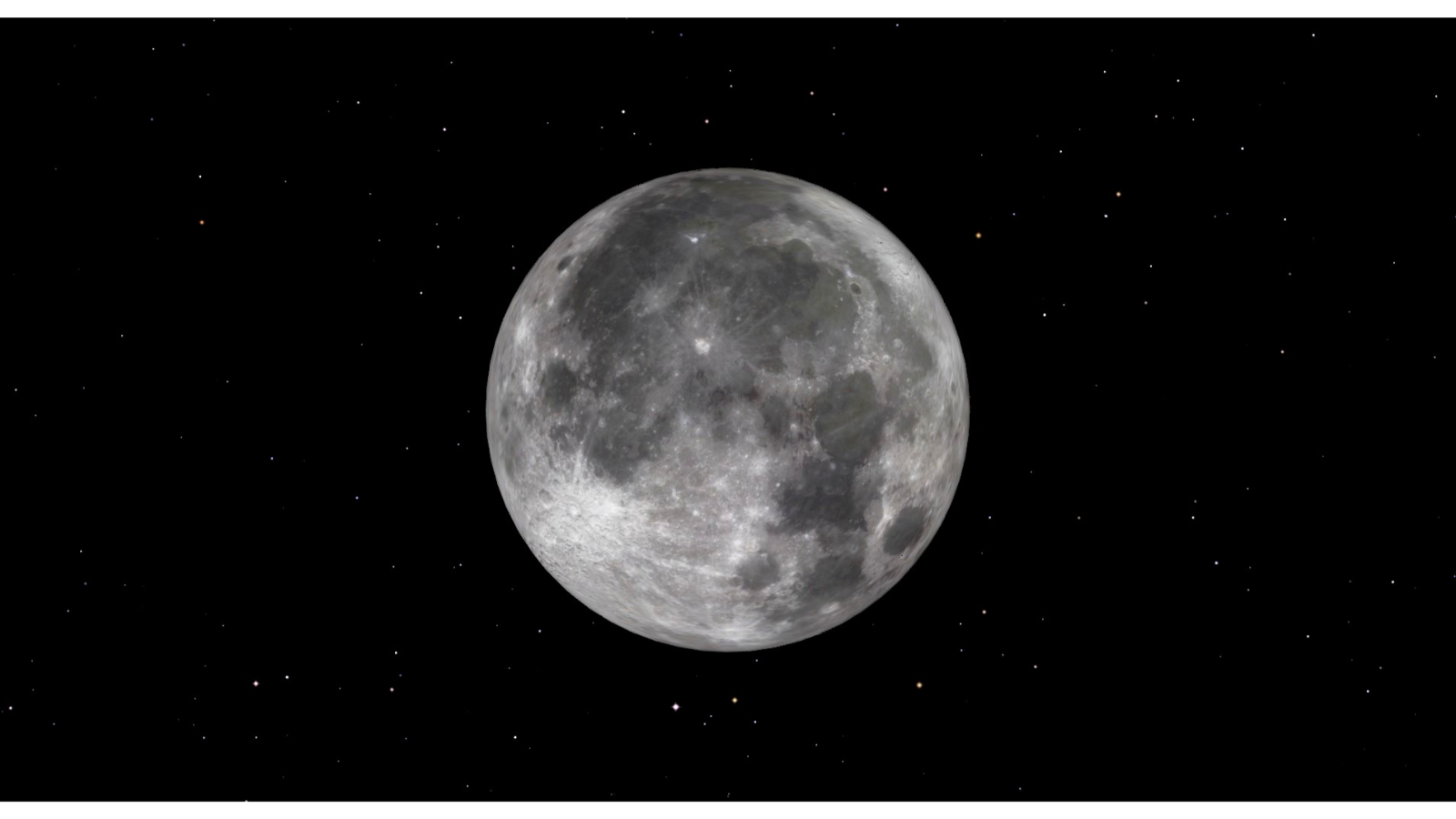 A close up of the full moon in the night sky, the moon is 100% illuminated.