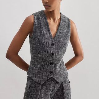 Herringbone Jacquard Tailored Vest