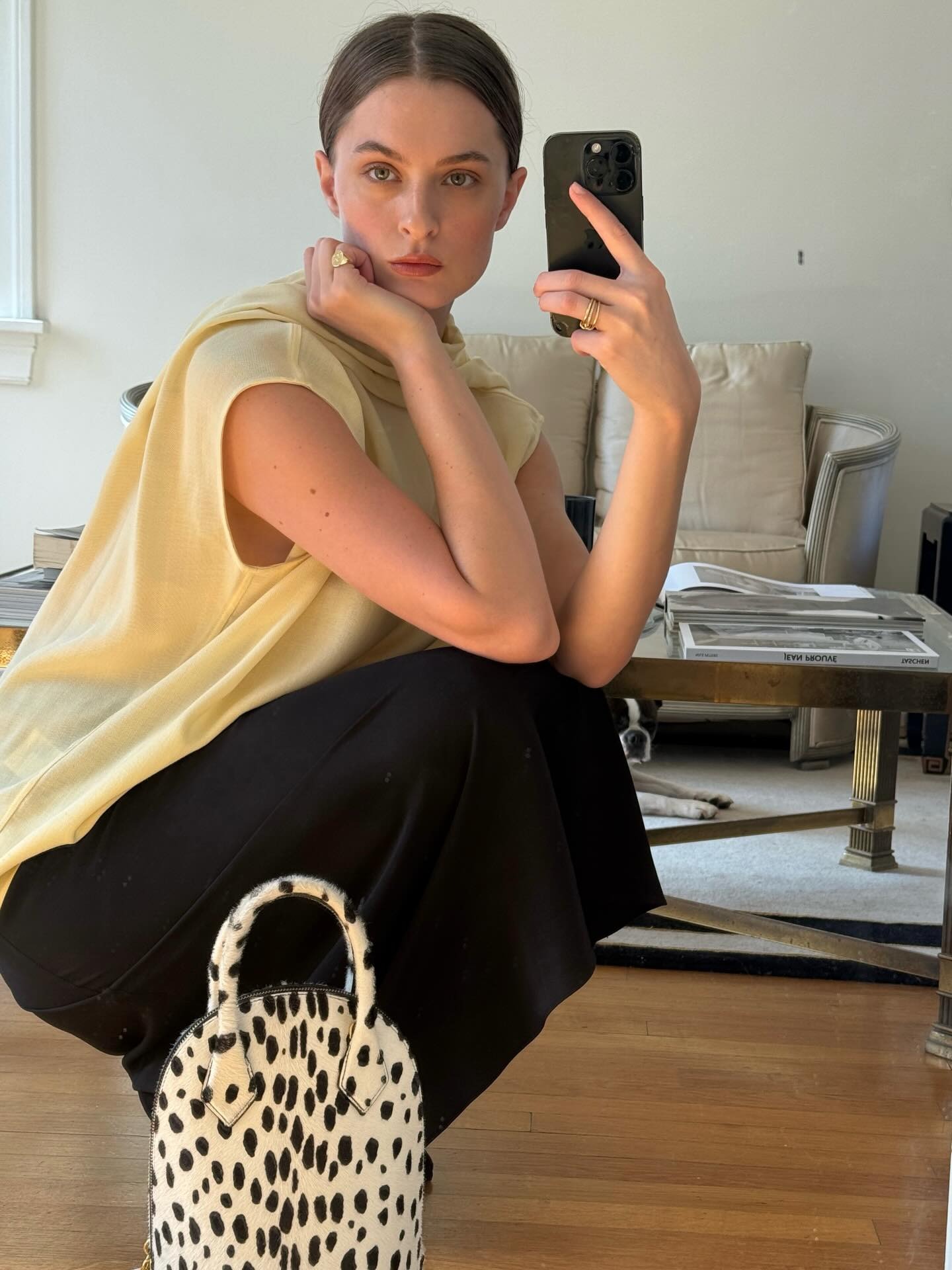 @christietyler I am wearing totem, Alaïa bag and black skirt