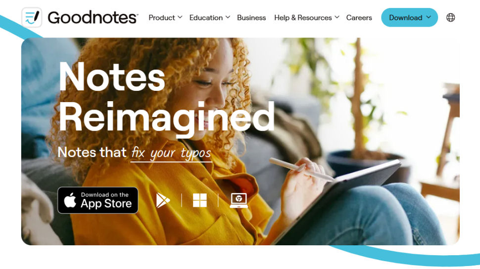 GoodNotes website screenshot (June 2025)
