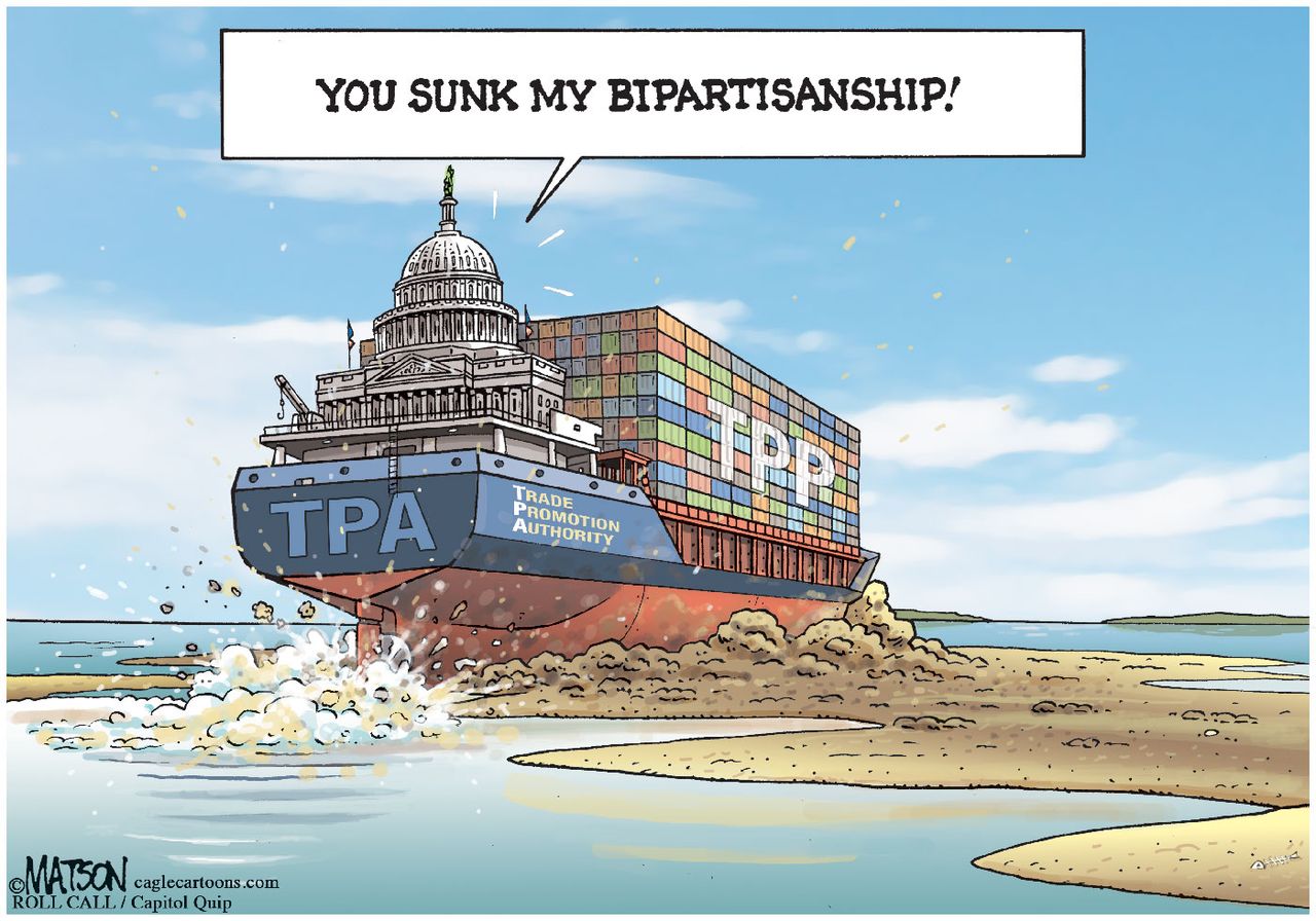 Political&amp;amp;nbsp;cartoon&amp;amp;nbsp;U.S. TPP