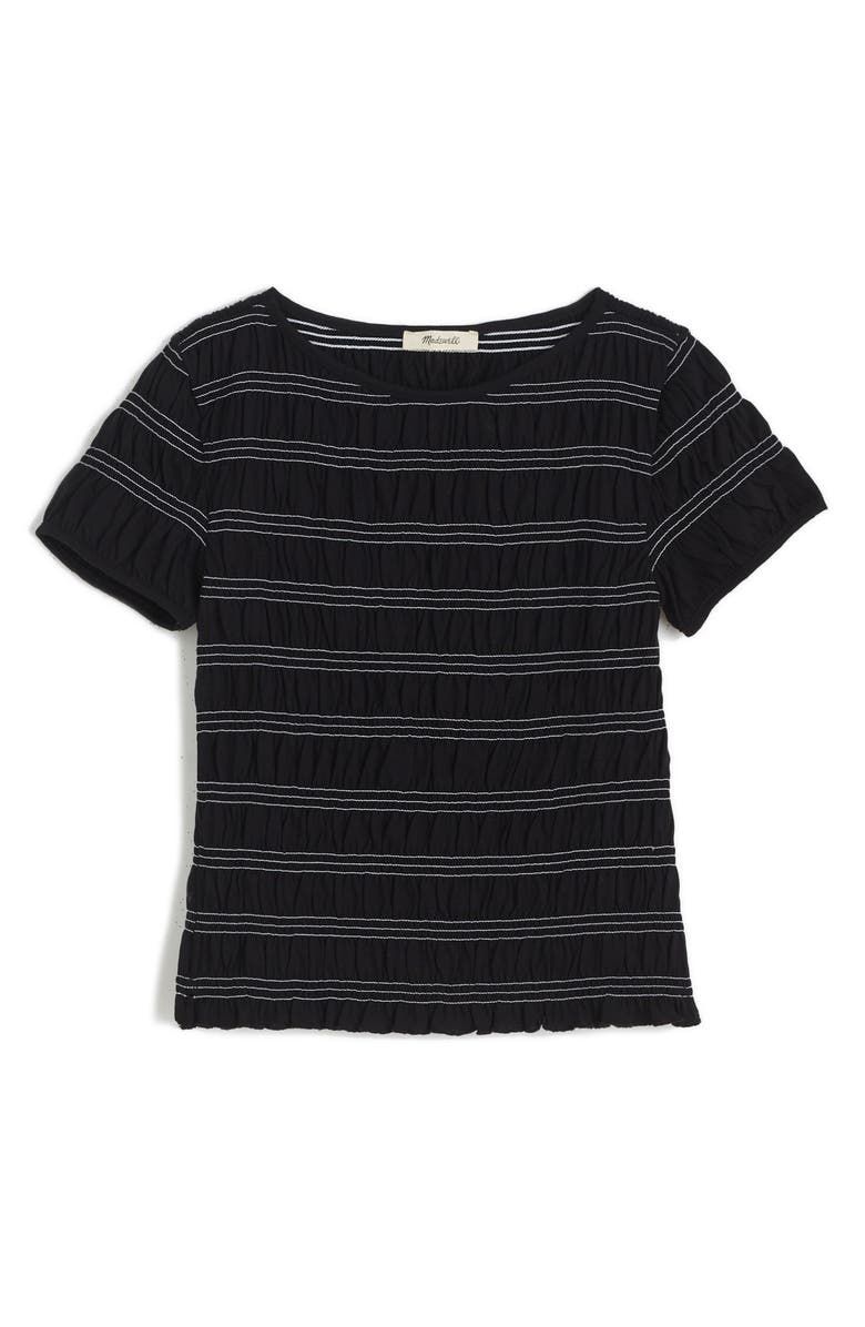 Smocked Short Sleeve Top