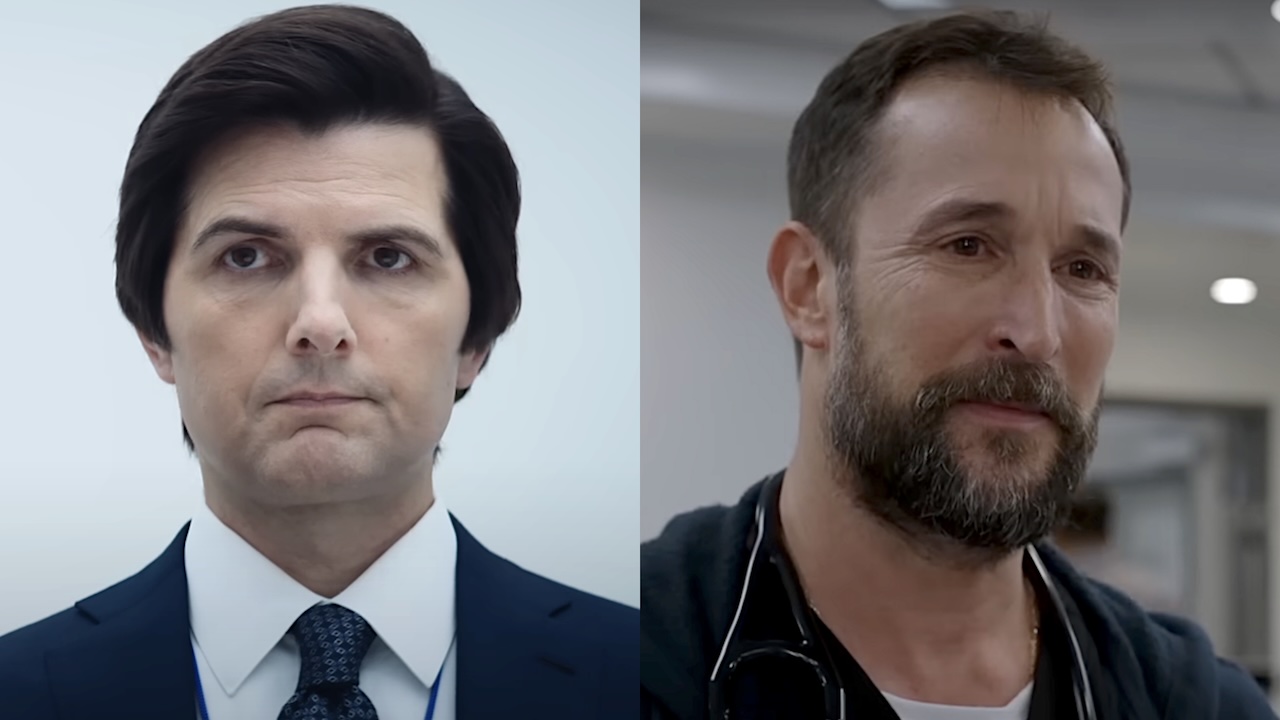 Adam Scott in Severance/ Noah Wyle in The Pitt (Side by side) 