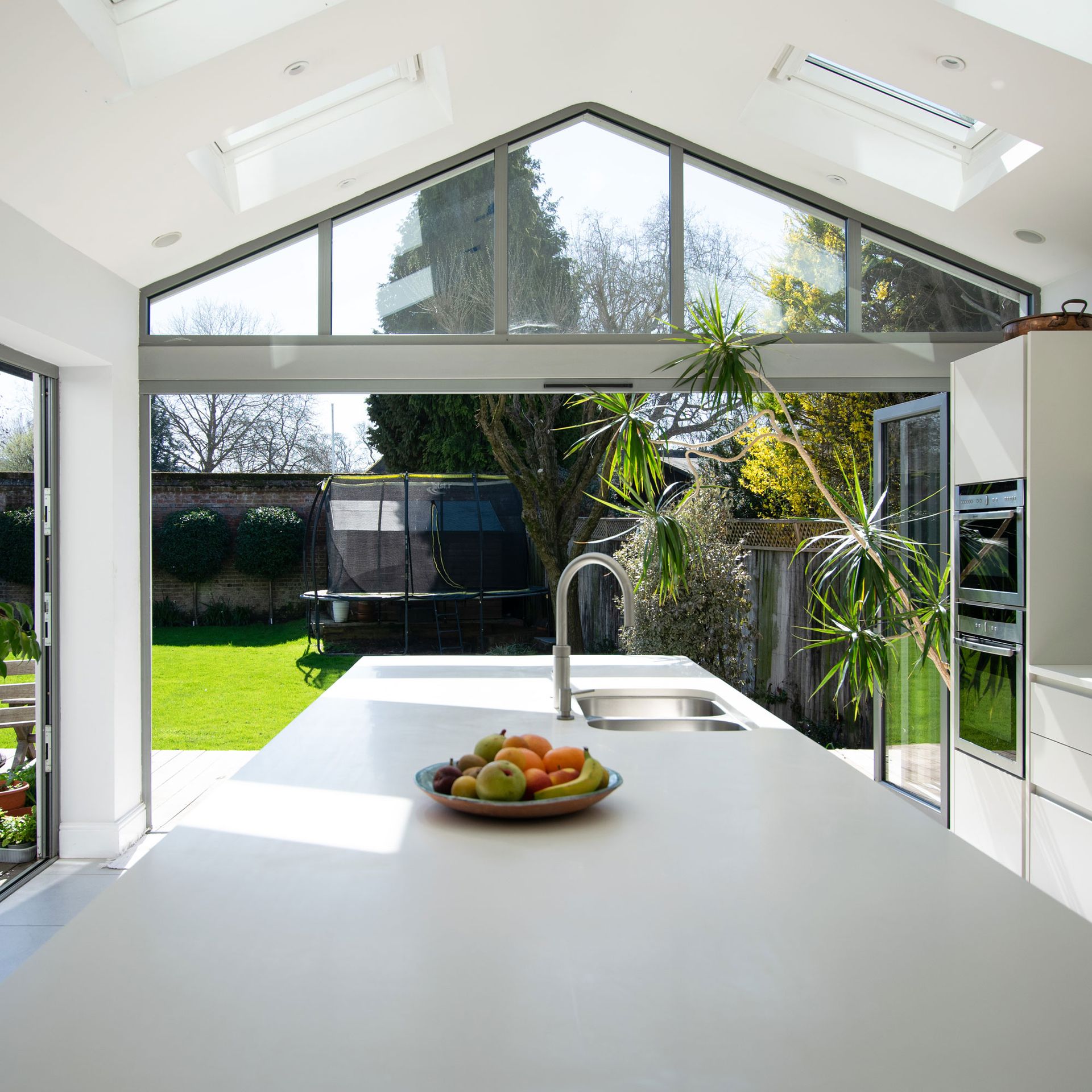 kitchen extension with rooflights and bifold doors