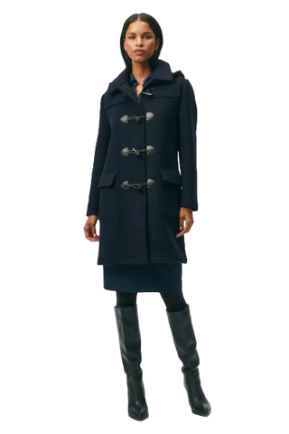 Brooks Brothers Wool Twill Hooded Toggle Coat