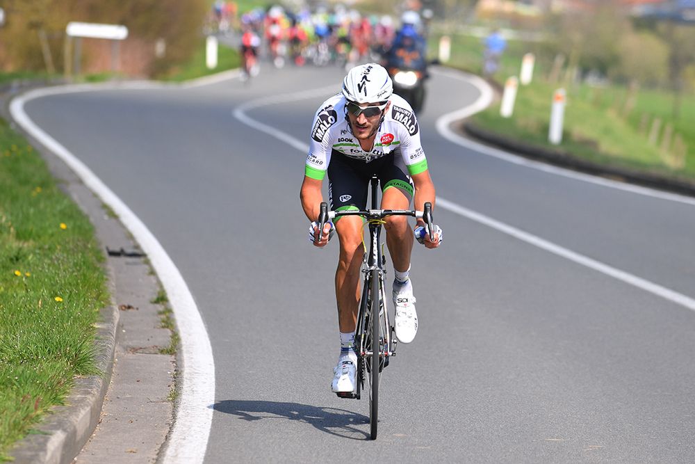 Brice Feillu in action during stage 1 at Three Days of De Panne