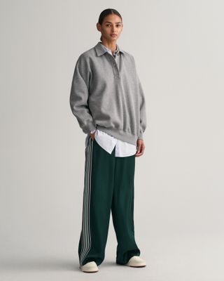 Relaxed Fit Striped Pull-On Pants