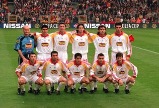 The Galatasaray team who started the 2000 UEFA Cup final against Arsenal