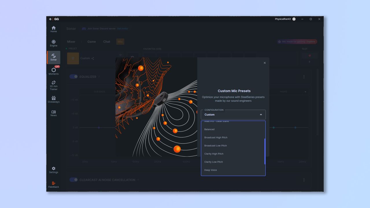 The SteelSeries GG app