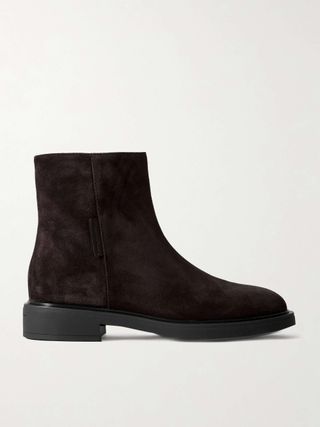 Lexington 20 Leather-Trimmed Suede Ankle Boots