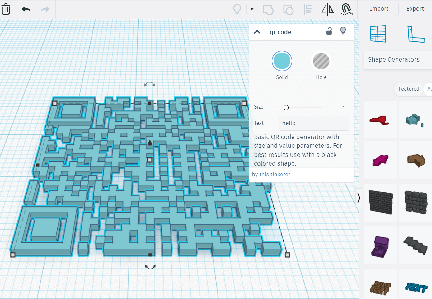 3D Print QR codes