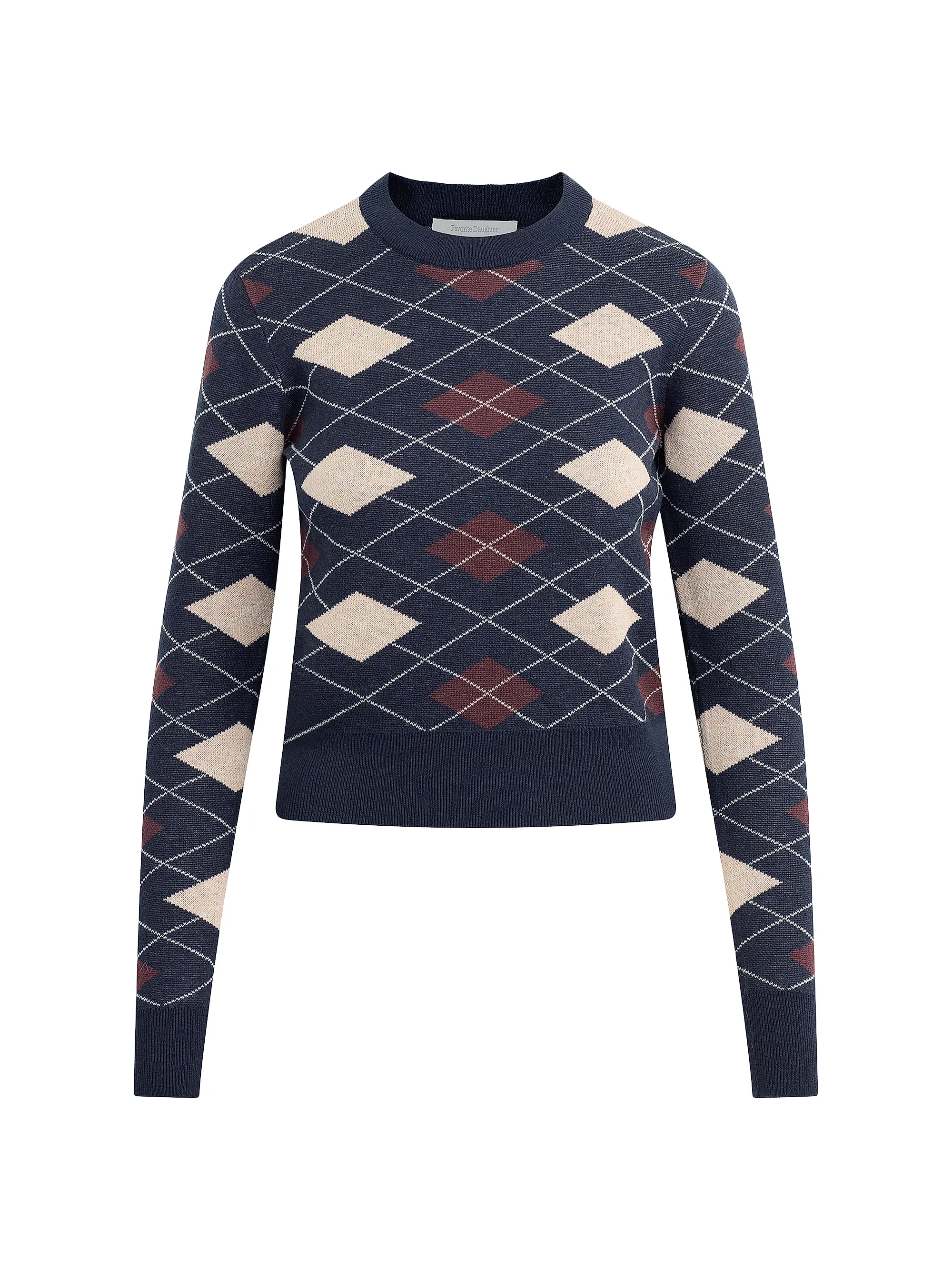 The Henry Argyle-Knit Crewneck Sweater